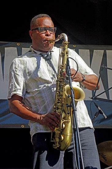 Jean Toussaint, Jean Toussaint Quartet, Battle Jazz Weekend, Battle Castle East Sussex, 24 July 2022 Creator: Brian O'Connor.