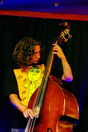 Jacob Gryn, Sultan Stevenson Trio, Verdict Jazz Club, Brighton, East Sussex, 6 Aug 2022. Creator: Brian O'Connor.