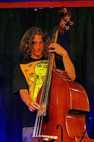 Jacob Gryn, Sultan Stevenson Trio, Verdict Jazz Club, Brighton, East Sussex, 6 Aug 2022. Creator: Brian O'Connor.