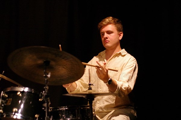 Joel Waters, Sultan Stevenson Trio, Verdict Jazz Club, Brighton, East Sussex, 6 Aug 2022. Creator: Brian O'Connor.