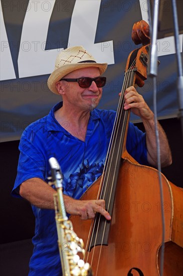 Simon Thorpe, Hexagonal, Battle Jazz Weekend, Battle, East Sussex, 24 July 2022. Creator: Brian O'Connor.