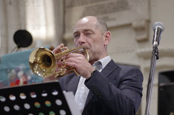 Chris Coull, Alex Bondono’s Horace Silver Sextet, Jazz at St Andrews Church, Hove, July 2022. Creator: Brian O'Connor.