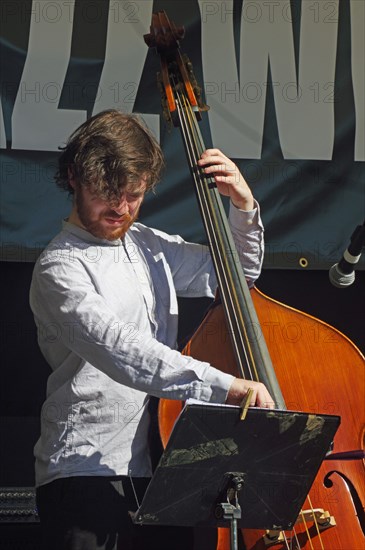 Conor Murray, Jean Toussaint Quartet, Battle Jazz Weekend, Battle, East Sussex, 24 July 2022. Creator: Brian O'Connor.