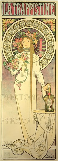 Advertising Poster La Trappistine, 1897. Creator: Mucha, Alfons Marie (1860-1939).