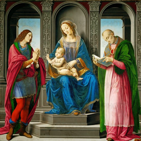 Madonna and Child with Saint Julian and Saint Nicholas, 1494. Creator: Lorenzo di Credi (1459-1537).