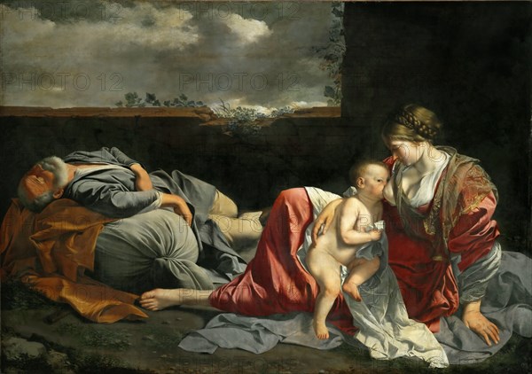 The Rest on the Flight into Egypt, ca 1628. Creator: Gentileschi, Orazio (1563-1638).