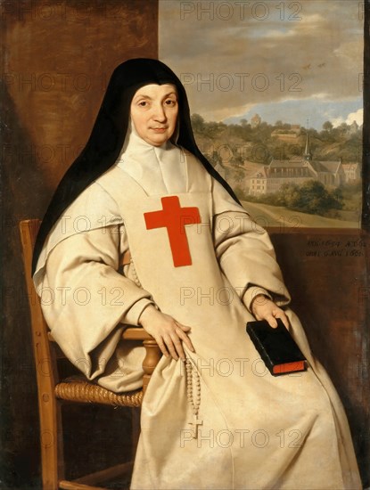 Portrait of Angélique Arnauld (1591-1661), Abbess of the Abbey of Port-Royal, 1654. Creator: Champaigne, Philippe, de (1602-1674).