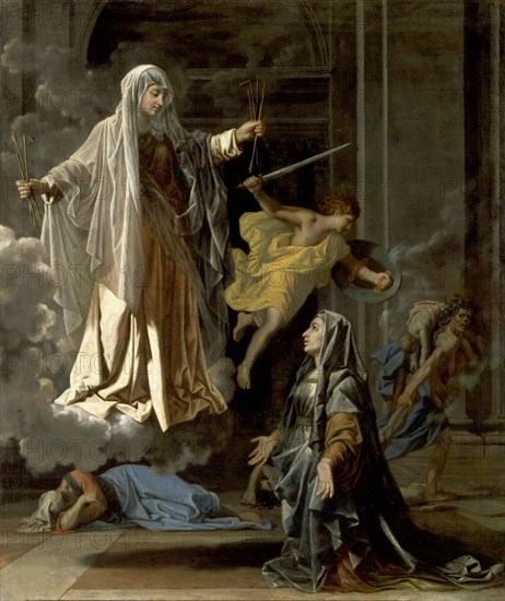 The Vision of Saint Frances of Rome, ca 1657 . Creator: Poussin, Nicolas (1594-1665).