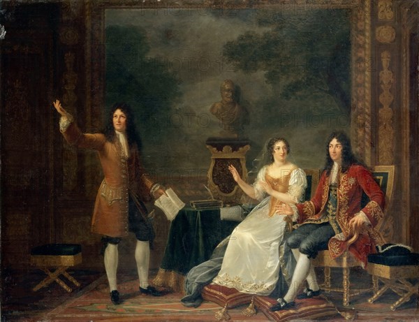 Racine Reading "Athalie" Before Louis XIV and Madame de Maintenon, 1819. Creator: Philipault (Phlipaut), Julie (1780-1862).