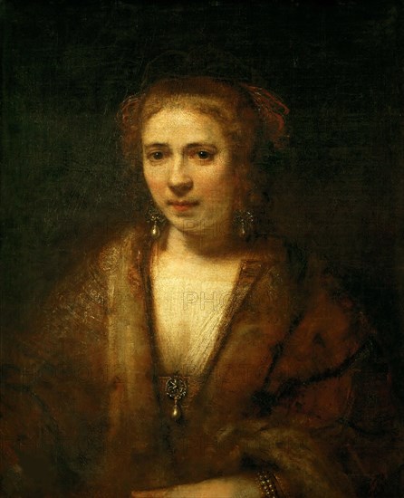 Portrait of Hendrickje Stoffels (1625-1662), ca 1654. Creator: Rembrandt van Rhijn (1606-1669).