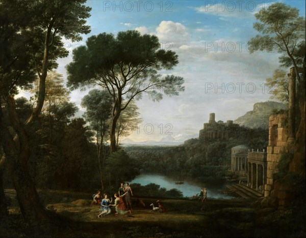 Landscape with the Nymph Egeria, ca 1669. Creator: Lorrain, Claude (1600-1682).