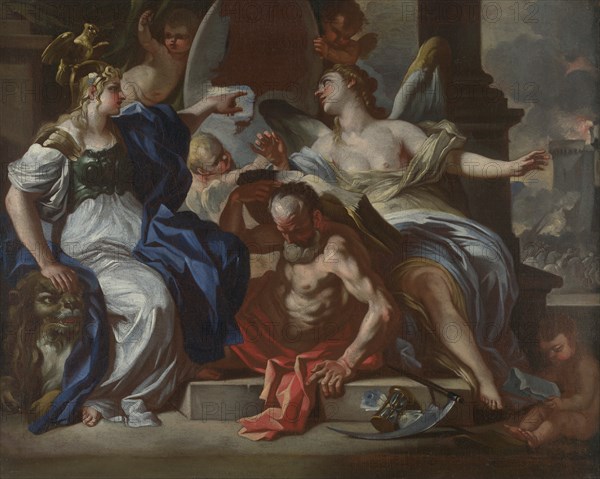 An Allegory of Louis XIV, um 1700. Creator: Solimena, Francesco (1657-1747).