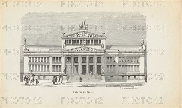 Schauspielhaus Berlin, Mid of the 19th century. Creator: Marville, Charles (1813-1879).