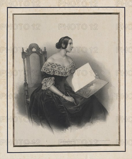 Portrait of Countess Alexandra Potocka (1818-1892), after 1841. Creator: Ulrich, Carl Wilhelm (1815-1875).