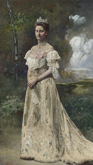 Portrait of Duchess Maria Immakulata of Württemberg, Archduchess of Austria (1878-1968), c. 1900. Creator: Andersen, Th. (active ca 1900).