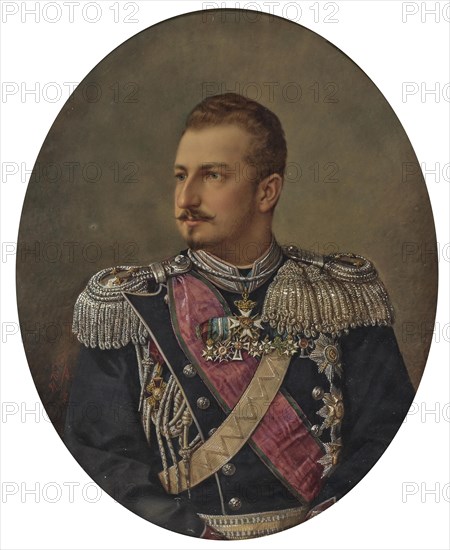 Portrait of Ferdinand of Saxe-Coburg and Gotha (1861-1946), later Tsar Ferdinand I of Bulgaria, c. 1 Creator: Koller, Karoly (1838-1889).