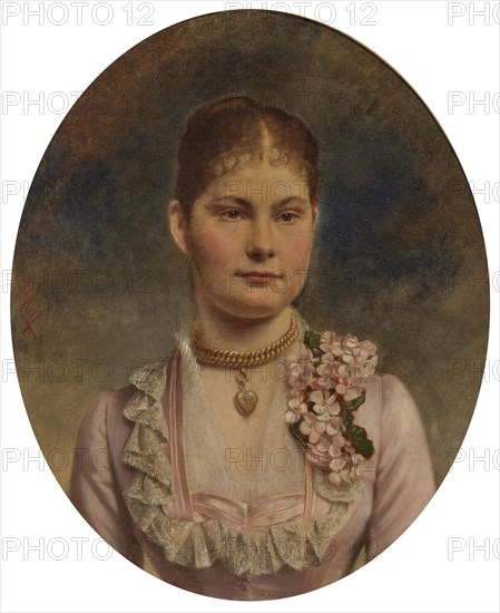 Portrait of Duchess Marie Amelie of Württemberg (1865-1883). Creator: Graf, Ludwig (1838-1894).