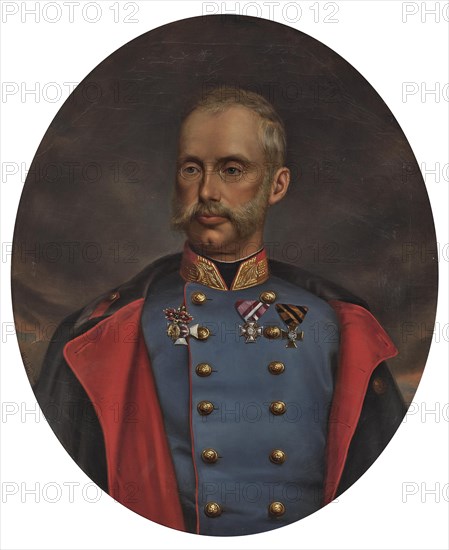 Portrait of Archduke Albrecht of Austria, Duke of Teschen (1817-1895), 1866. Creator: Wailand, Friedrich (1821-1904).