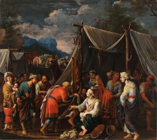 Laban Seeking His Idols. Creator: Heiss, Johann (1640-1704).