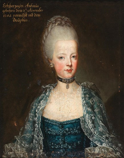 Portrait of Archduchess Maria Antonia (Marie-Antoinette) of Austria (1755-1793), Queen of France, 18 Creator: Anonymous.