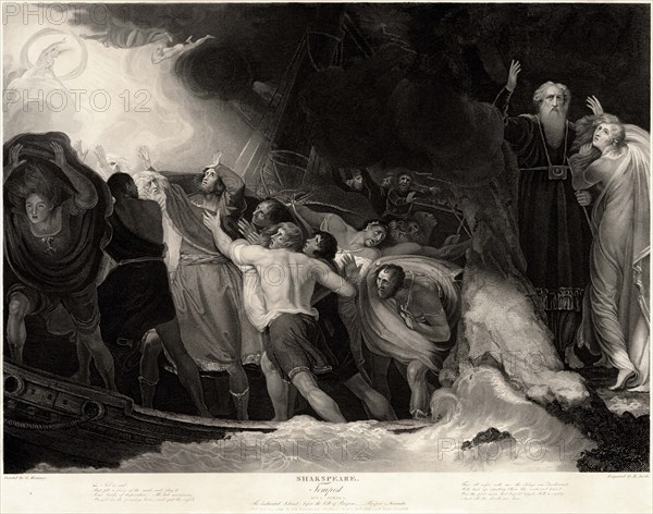 Scene from the play The Tempest by William Shakespeare, 1797. Creator: Romney, George (1734-1802).