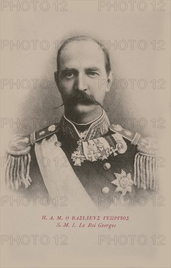 Portrait of George I (1845-1913), King of the Hellenes, c. 1900. Creator: Anonymous.