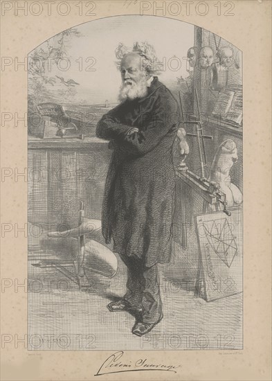 Portrait of Frédéric Sauvage (1786-1857), 1853. Creator: Gavarni, Paul (1804-1866).