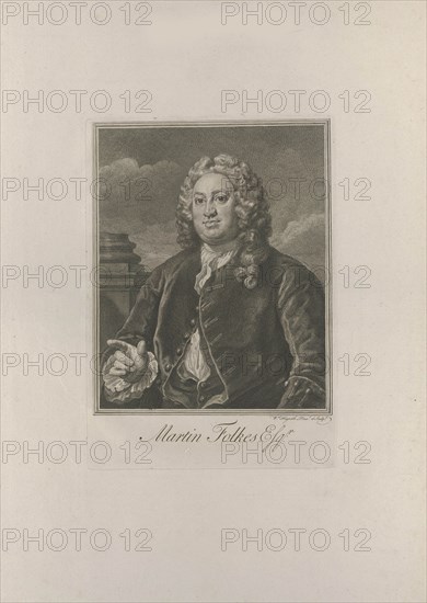 Portrait of Martin Folkes (1690-1754) , 1742. Creator: Hogarth, William (1697-1764).