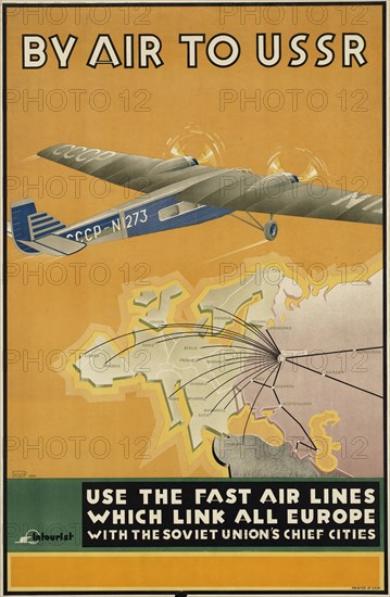 By air to USSR, 1934. Creator: Bor-Ramensky, Konstantin Georgiyevich (1900-1942).