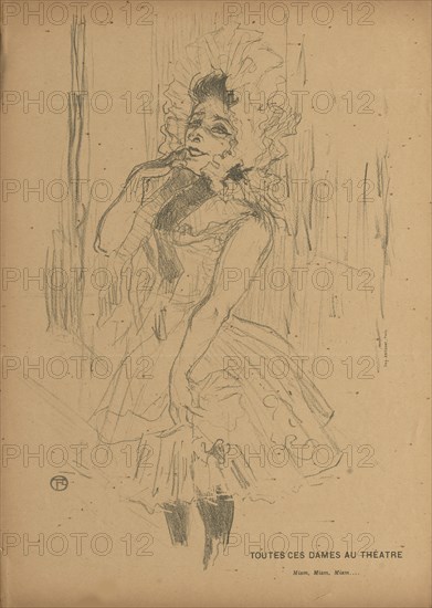 Anna Held dans Toutes ces Dames au Théâtre, 1895. Creator: Toulouse-Lautrec, Henri, de (1864-1901).