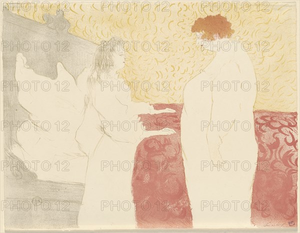 Femme au lit, profil, au petit lever, 1896. Creator: Toulouse-Lautrec, Henri, de (1864-1901).