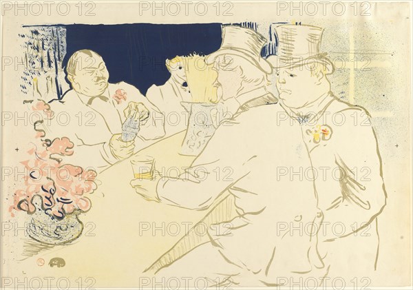 Irish and American Bar, Rue Royale, 1895. Creator: Toulouse-Lautrec, Henri, de (1864-1901).