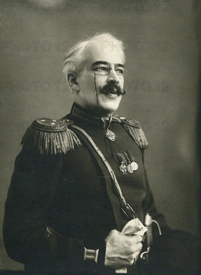 Konstantin Stanislavski as Alexander Vershinin in the play "Three Sisters" by Anton Chekhov, 1901. Creator: Anonymous.