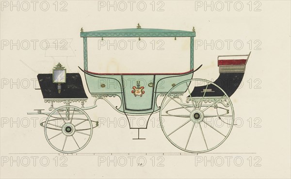 Illustration from the "Town carriages, traveling and sporting vehicles from German, French and Engli Creator: Dinkel, Josef (active 1828-1845).