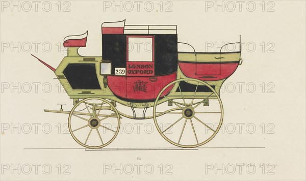 Illustration from the "Town carriages, traveling and sporting vehicles from German, French and Engli Creator: Dinkel, Josef (active 1828-1845).