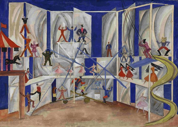 Stage design for the ballet The Nutcracker by P. Tchaykovsky, 1929. Creator: Dmitriyev, Vladimir Vladimirovich (1900-1948).