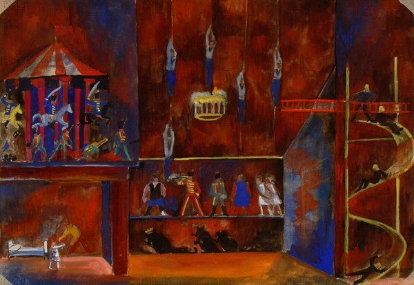 Stage design for the ballet The Nutcracker by P. Tchaykovsky, 1929. Creator: Dmitriyev, Vladimir Vladimirovich (1900-1948).