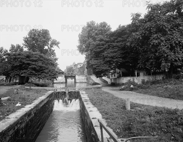 Lower locks, C & O canal, Washington, D.C., c.between 1910 and 1920. Creator: Unknown.