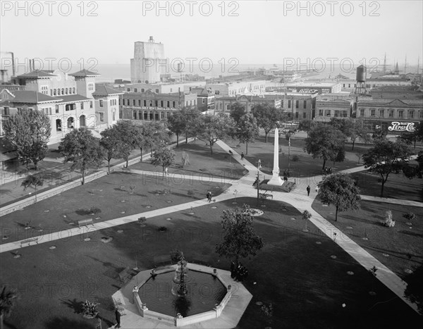 Plaza and harbor, Pensacola, Fla., c.between 1910 and 1920. Creator: Unknown.