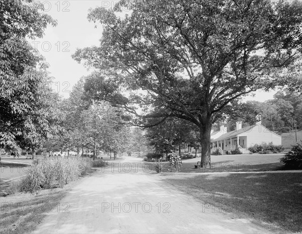 White Sulphur Springs, W. Va., the west approach, c.between 1910 and 1920. Creator: Unknown.