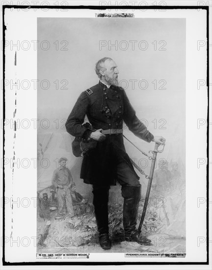 George Gordon Meade in uniform, full length portrait, c.between 1900 and 1920. Creator: Thomas Hicks.