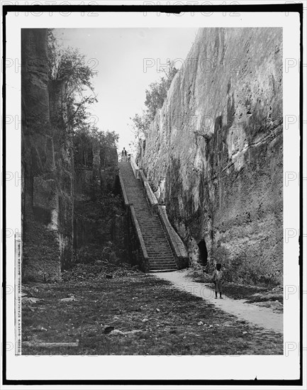 Queen's staircase, Nassau, Bahama Islds., c1901. Creator: William H. Jackson.