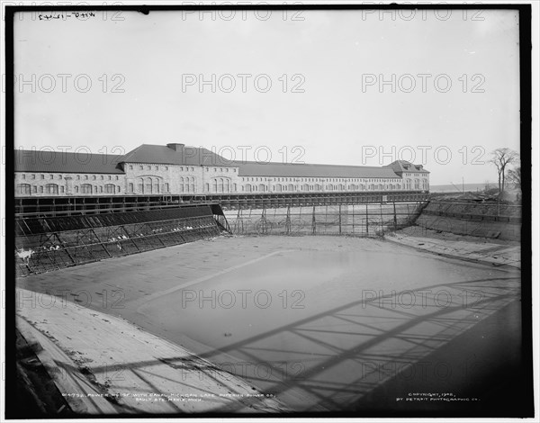 Power house with canal, Michigan Lake Superior Power Co., Sault Ste. Marie, Mich., c1902. Creator: William H. Jackson.