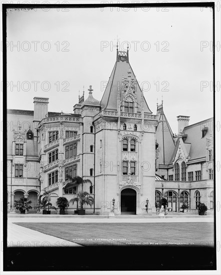 The entrance, Biltmore House, c1902. Creator: William H. Jackson.