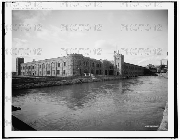 Pulp mill, Sault Ste. Marie, Ont., (1902?). Creator: William H. Jackson.