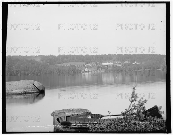 The Waubeek (Wawbeek Inn) from (Bartlett's?) Island, Upper Saranac Lake, Adirondack Mountains, c1902 Creator: William H. Jackson.