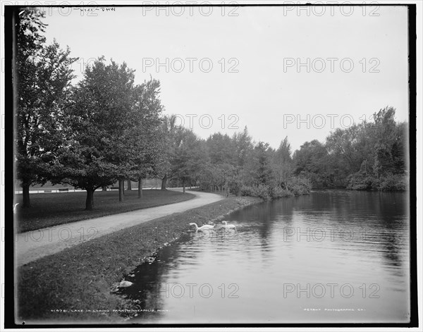 Lake in Loring Park, Minneapolis, Minn., (1902?). Creator: William H. Jackson.
