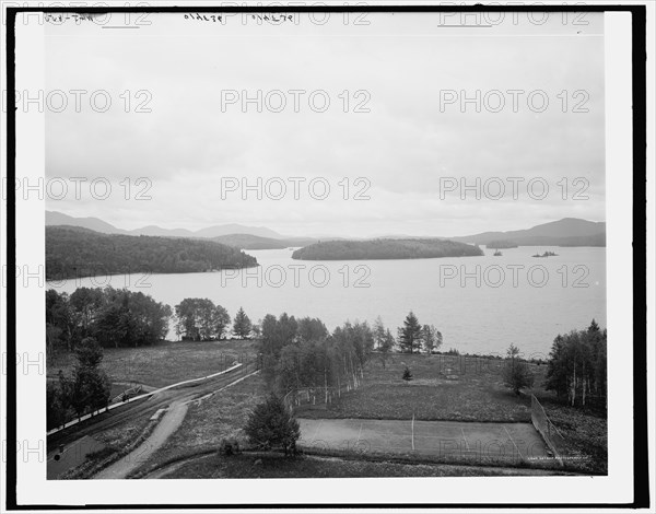 Lower Saranac Lake from the Algonquin, Adirondack Mountains, c1902. Creator: William H. Jackson.