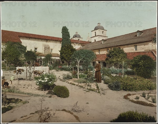 Mission Santa Barbara, California, c1899. Creator: William H. Jackson.