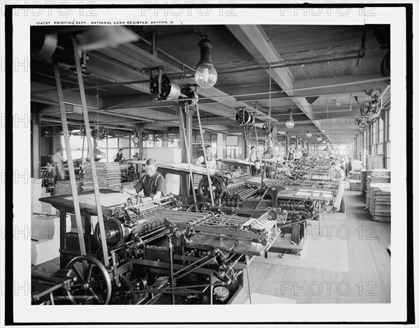 Printing dept., National Cash Register, Dayton, Ohio, c1902. Creator: William H. Jackson.